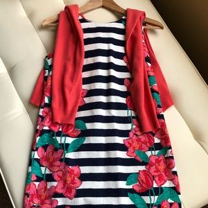 Vineyard vines striped magnolia dress /cardigan